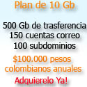 Plan de hosting de 10 gb